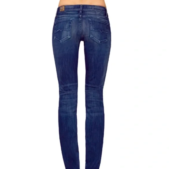 Red Engine Low Rise Skinny Blue Jeans - Picture 2 of 8